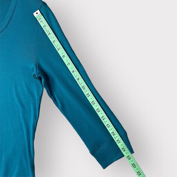 Jones New York Women's Green Pullover Scoop Neck 3/4 Sleeve Sweater shirt SZ/L - Picture 5 of 16